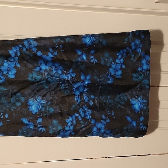 Jones New York - Jones Wear Dress Blue Floral Sheath Dress 4 - Picture 4 of 8